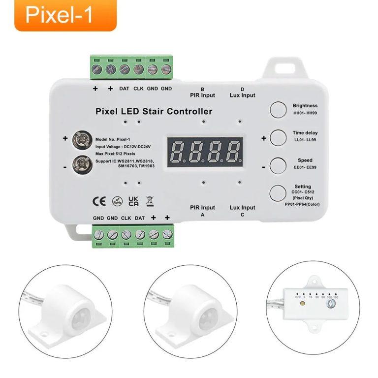 Pixel-1 Pixel LED Stair Lighting Controller with daylight sensor - New ...